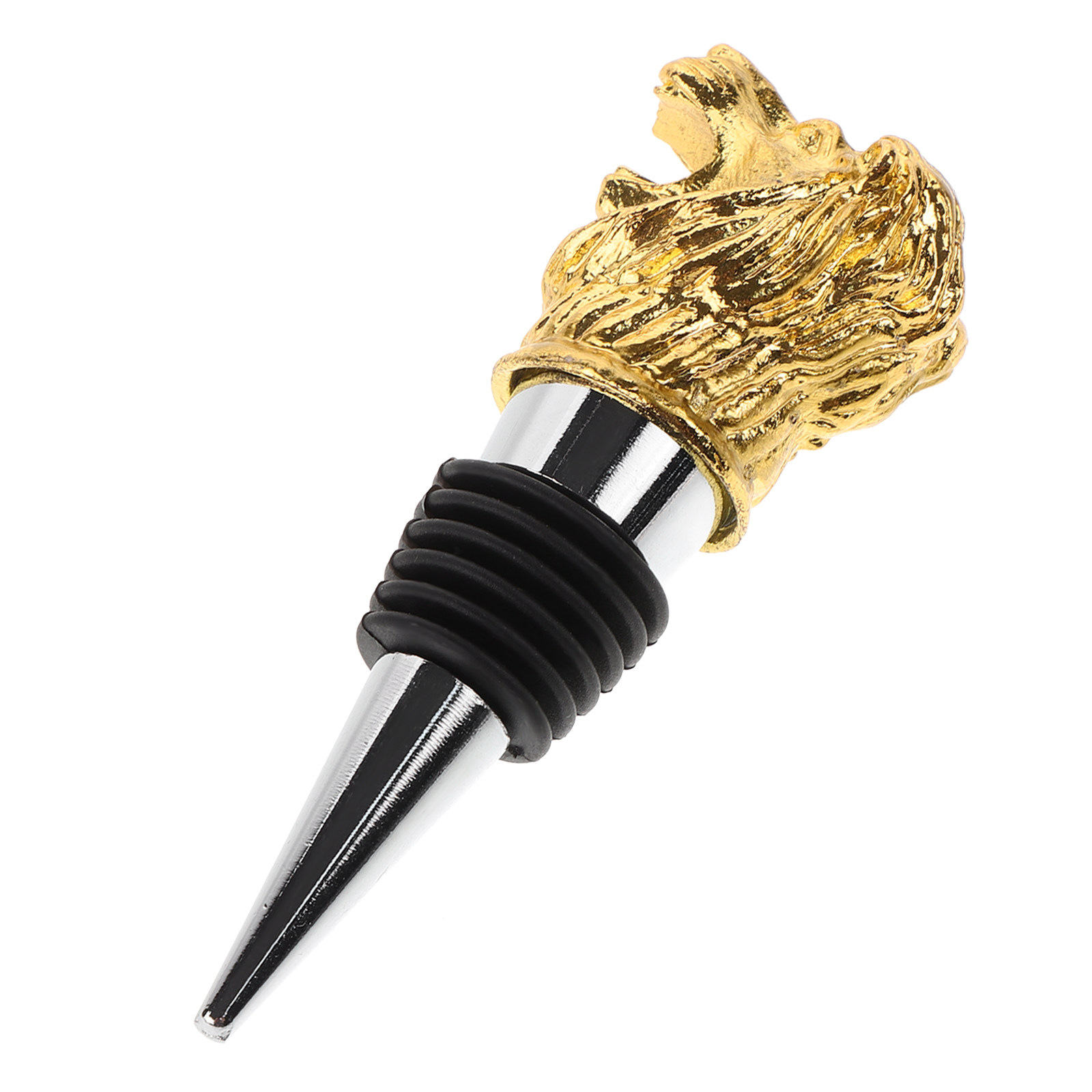 Wine To Beer To Liquor - Lion Head Wine Stopper Metal Bottle