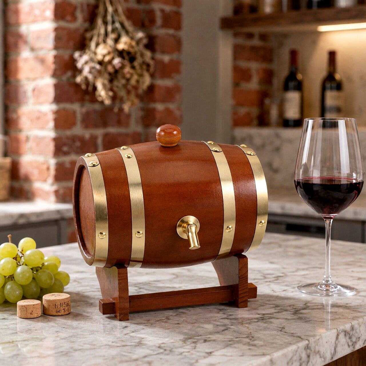Wine Beer Whiskey - 1Set Oak Aging Barrel 1.5 Gallon