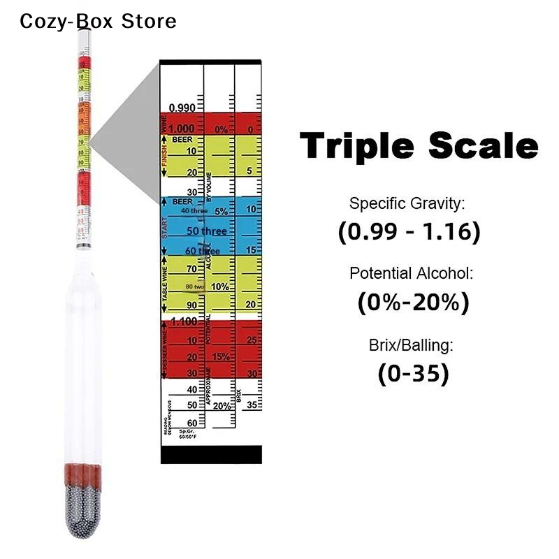 [ZY]1Pcs 3 Scale Hydrometer Fo - Wine Beer And Cider 评论和价格