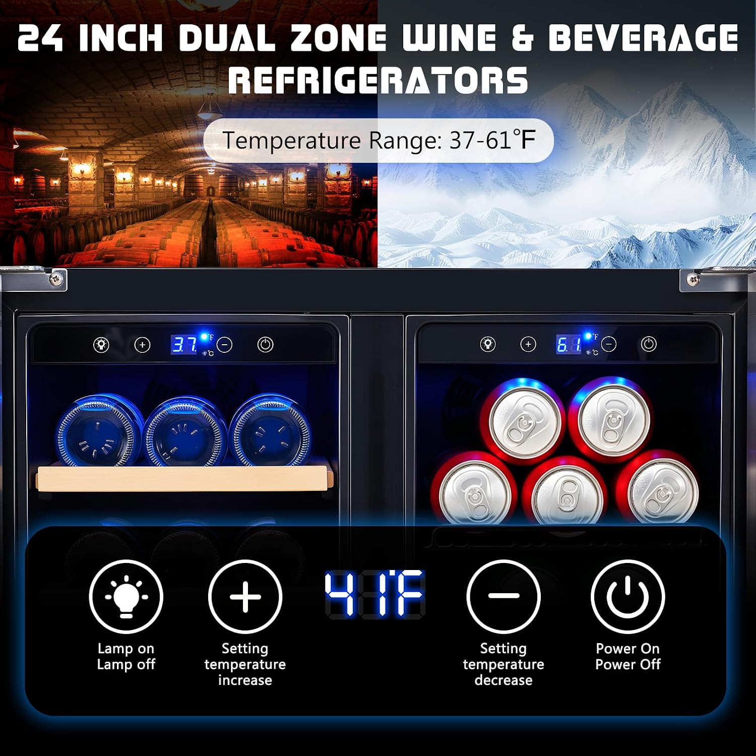 Beverage Refrigerator, 24-Inch - Wine And Beer Undercounter Fridge 评论和价格