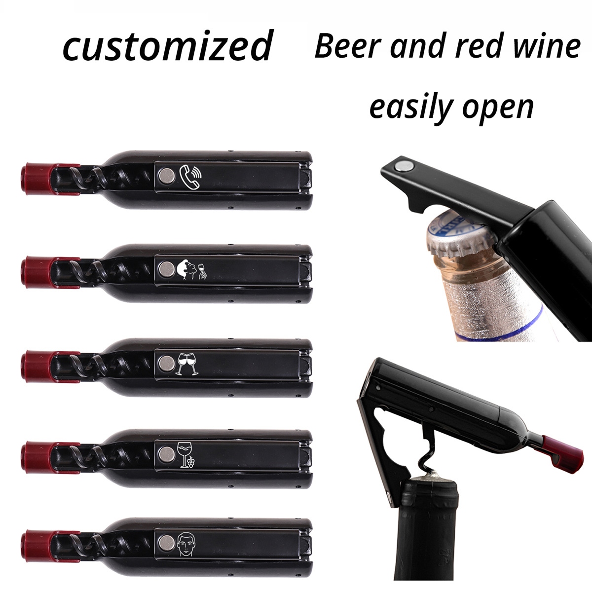 Custom Text Wine Opener Person - Wine In Beer Name 评论和价格