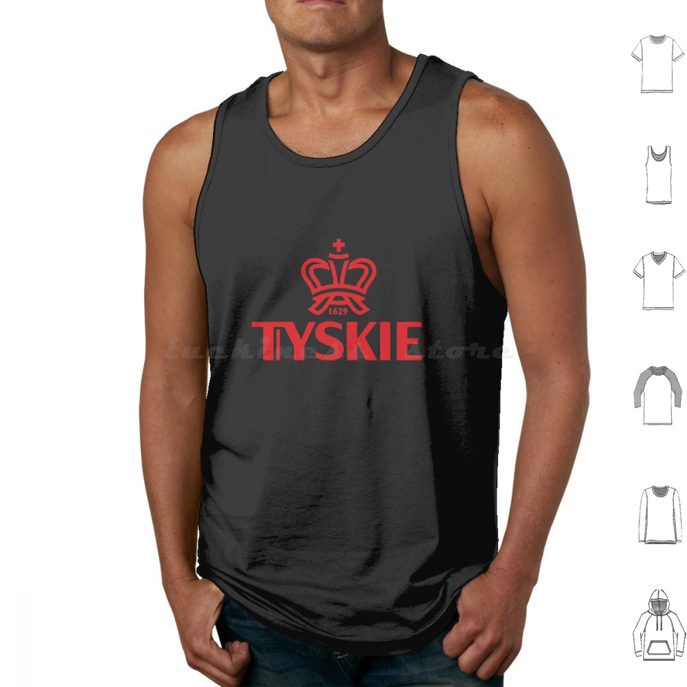Tyskie Tank Tops Print Cotton  - Wine To Beer To Liquor 评论和价格