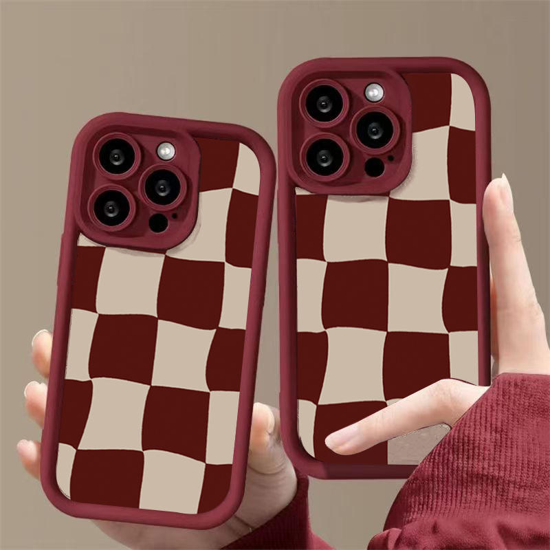 Wine Red Deform Grid Pattern P - Wine & Beer Quito 评论和价格