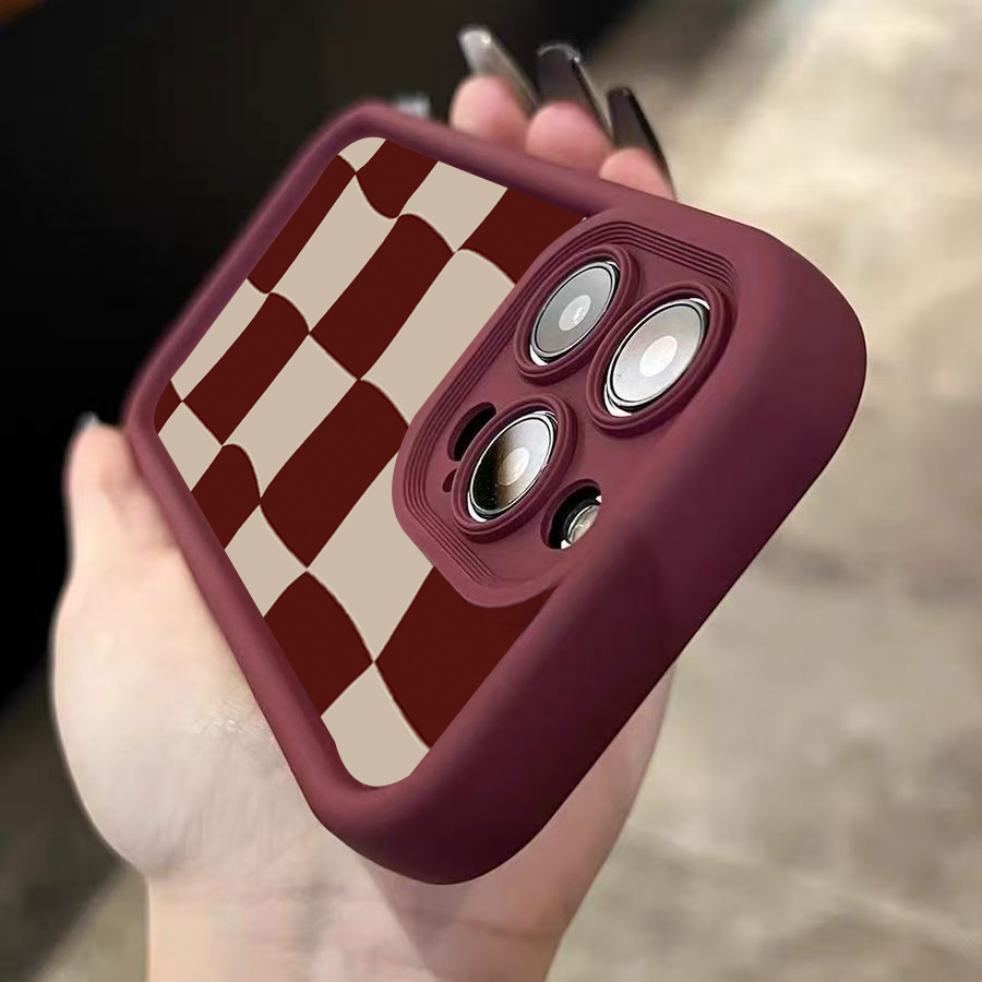 Wine Red Deform Grid Pattern P - Wine & Beer Quito 评论和价格
