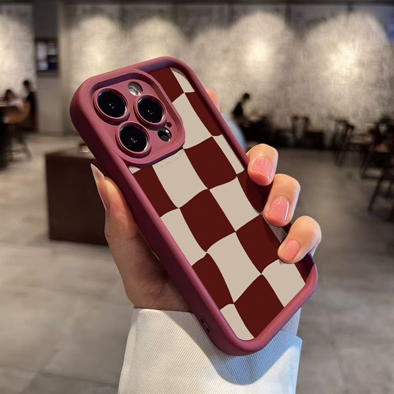 Wine Red Deform Grid Pattern P - Wine & Beer Quito 评论和价格