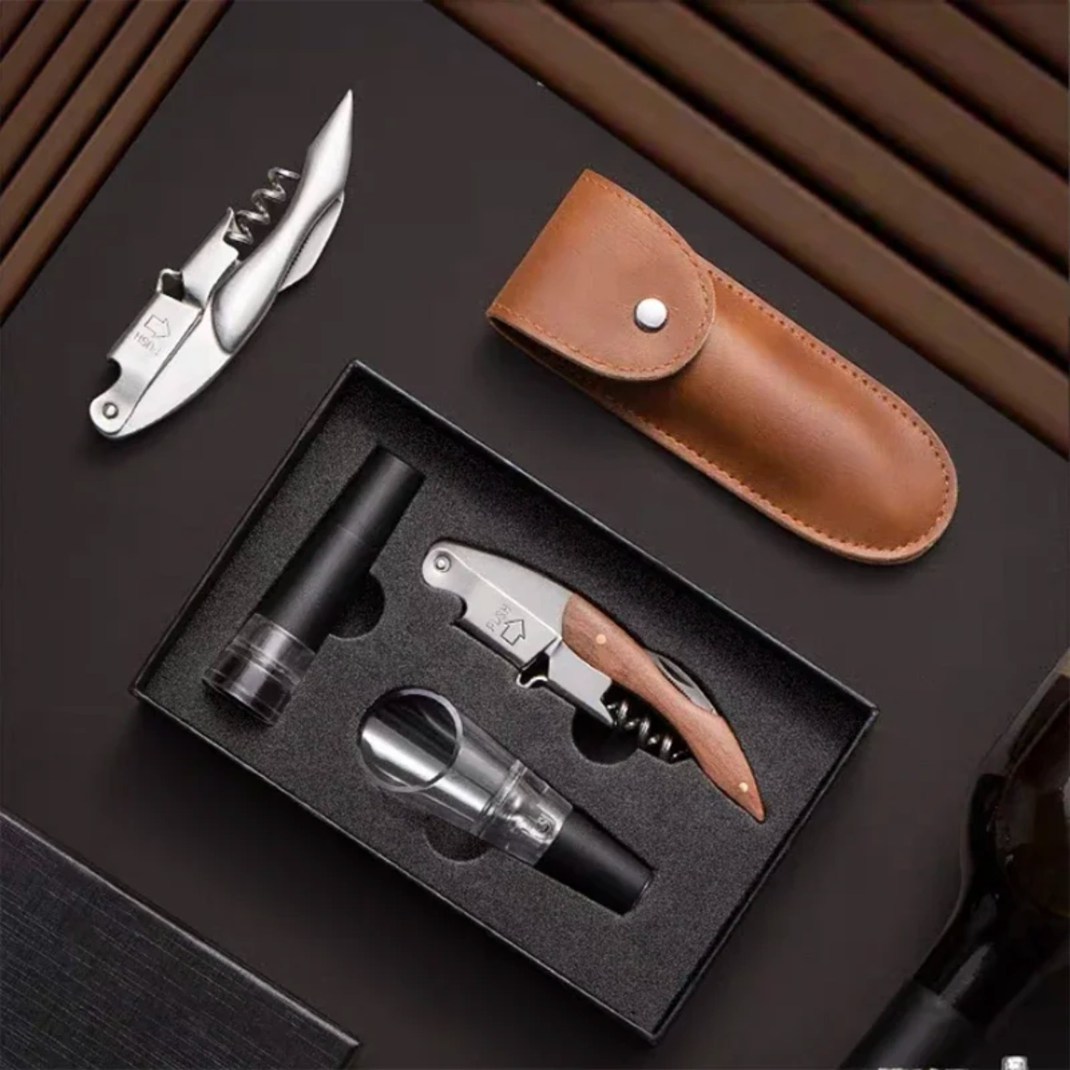 Wood Handle Corkscrew Professi - Taste Wine Beer Kitchen 评论和价格