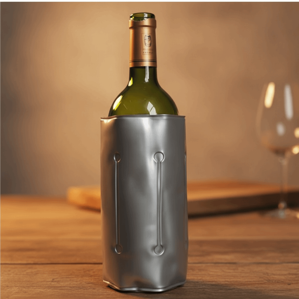 Reusable Wine Cooler Bag Gray  - Wine Chiller Sleeve 评论和价格