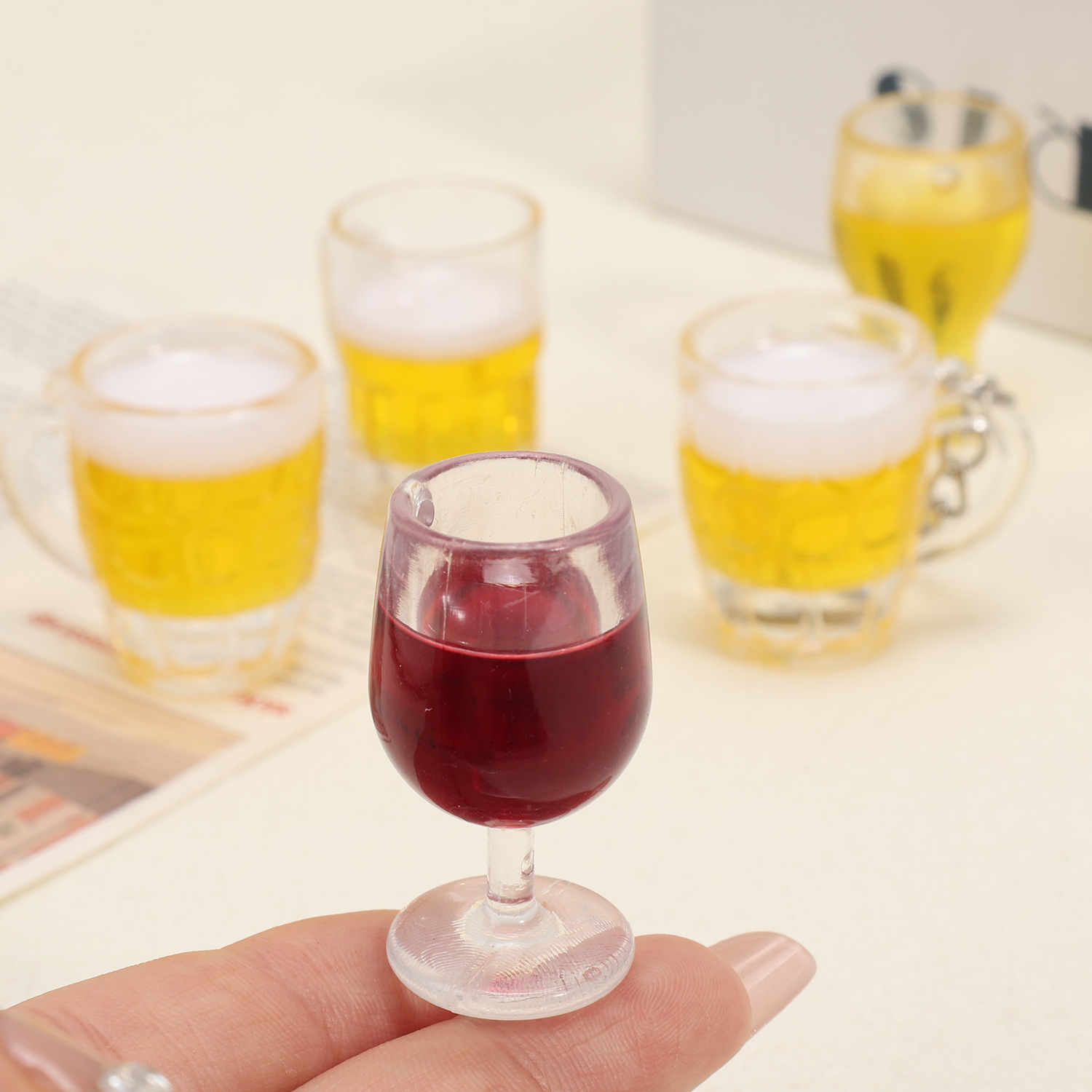 3cm Mini Red Wine Glass Fake D - Wine Beer Red 评论和价格