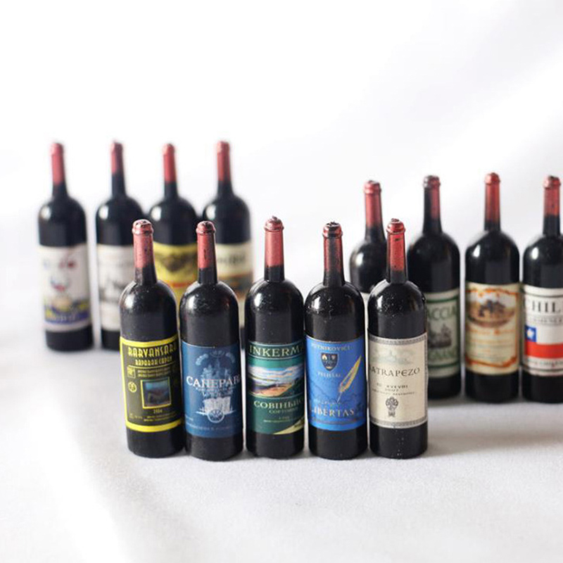 1 Set 1/12 Miniature Wine Bott - Taste Wine Beer Kitchen 评论和价格
